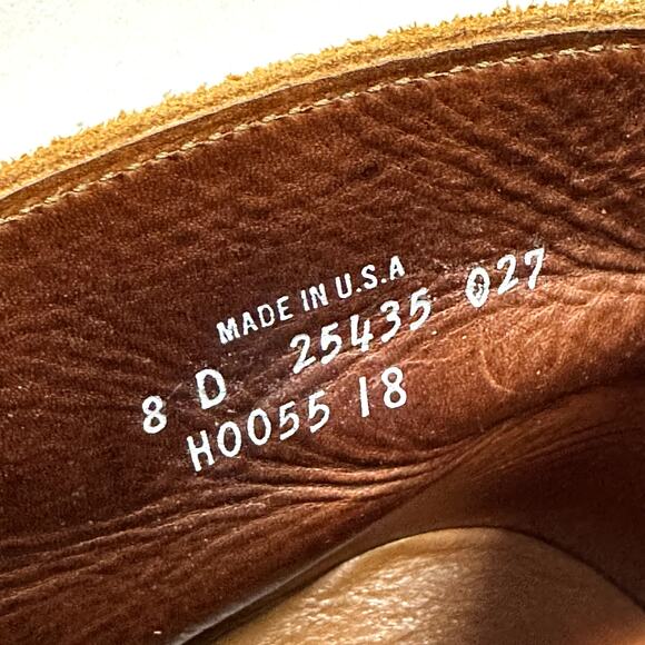 VGUC Rancourt & Co. x Helm Suede Roughout Boots Wedge Sole Made in Maine USA 8 D main image 11